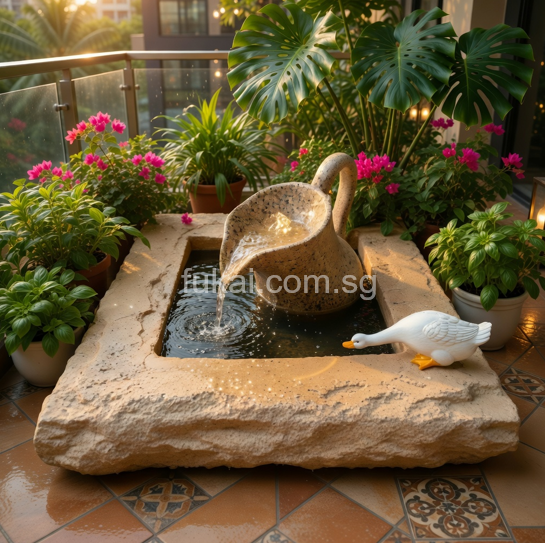 Wealth Gathers Granite Water Feature